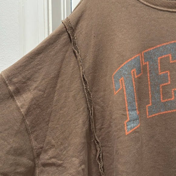 FREE PEOPLE WE THE FREE “TEXAS”CAMDEN SWEATSHIRT Brown NWOT sz M - Picture 6 of 9